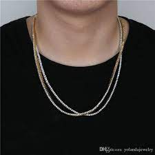 Excellent 24 chain purchase for my cross. 2021 3mm 16 18 20 22 24 Inch Gold Plated Hip Hop Iced Out Micro Paved Round Cz Chain Necklace For Men Women From Yolandajewelry 17 73 Dhgate Com
