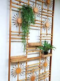 mid century bamboo wall unit or room