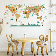 If you buy from a link, we may earn a commission. Cartoon Animal World Map Wall Sticker Diy Wallpaper Kids Room Home Decor Wall Decals Bedroom Decorative Nursery Poster Buy At The Price Of 1 47 In Aliexpress Com Imall Com
