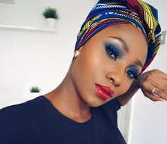 colorful ankara inspired makeup