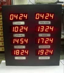 Dynatek Black World Time Zone Digital Clock