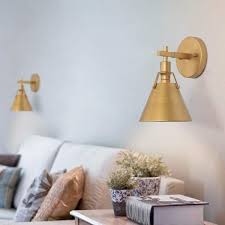 Lnc Vintage Brushed Gold Vanity Light