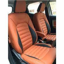 Orange Black Leather Car Seat Cover
