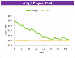 2019 Weight Progress Chart Full Year Excel Spreadsheet