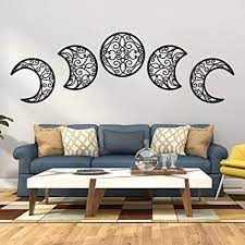 Lencory 5 Pcs Moon Phase Spiritual Wall