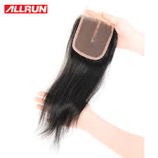 Allrun Middle Part 4 4 Lace Closure Brazilian Hair Straight
