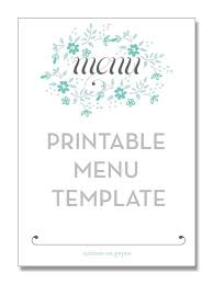 Free Menu Templates Download Printables And Menu