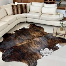 100 genuine leather real cowhide rug