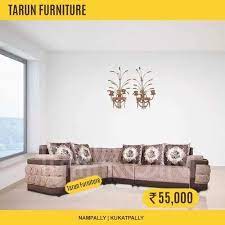 tarun furniture fabric l shape sofa set