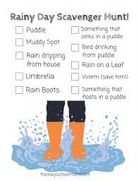 fun outdoor rainy day play activities