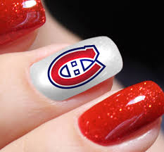 montreal canans hockey nail art