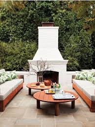 White Brick Outdoor Fireplace Google