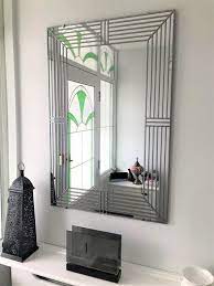 Art Deco Wall Mirror 61x91cm 2ftx3ft