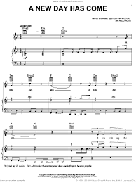 Céline dion — ten days (a new day has come 2002). Dion A New Day Has Come Sheet Music For Voice Piano Or Guitar