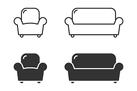 Sofa Icon Armchair Icon Vector Ilration