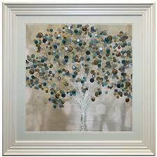 Teal Bubble Tree With Liquid Art From