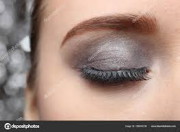 beautiful eye makeup stock image
