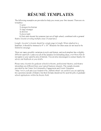 Stage Manager Resume Templates At Allbusinesstemplates
