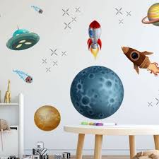 Space Wall Stickers Kids Nursery Room