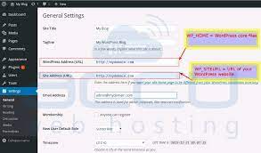 home url settings in wordpress