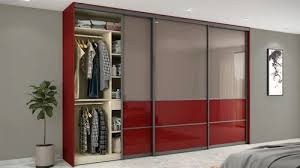 wooden aluminium 3 door modular wardrobe