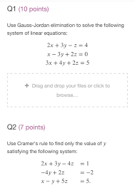 Use Gauss Jordan Elimination To Solve