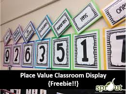 Classroom Place Value Display Freebie Math Classroom