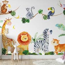 Jungle Animals Wall Decals For Nursery