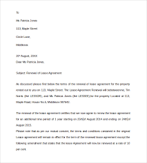 Renewal Of Lease Agreement Letter 12 Lease Renewal Letter Templates