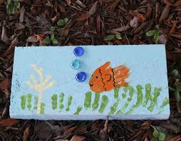 Make Painted Hand Print Stepping Stones