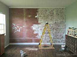 How To Faux Brick Wall Sawdust 2