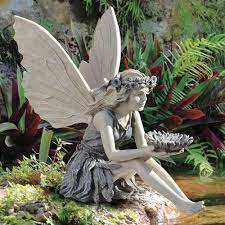 Fiberglass Angle Waiting Statue For