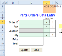 excel data entry and update form
