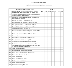 Restaurant Cleaning Checklist Template Free Under