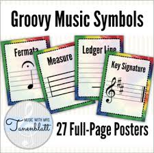 Groovy Music Symbols Anchor Charts