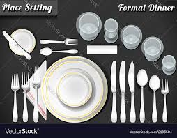 set of place setting formal dinner
