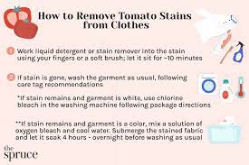 how to remove tomato stains