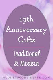 19th anniversary gifts best ideas