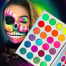 neon glitter eyeshadow palette makeup
