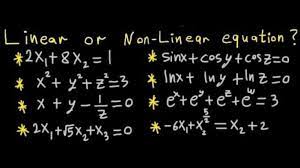 determine if equations are linear or