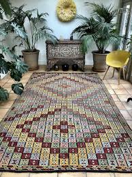 turkish kilim rug gently faded vine
