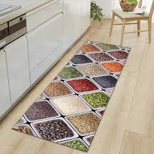 kitchen rug cuisine condiments long
