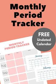 Monthly Period Tracker Track Your Period Calendar Free