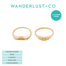 Wanderlust + co was started by jenn low nearly 10 years ago. Wanderlust Co Sun Moon Gold Ring Set Shopee Malaysia