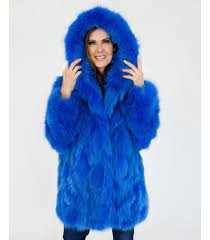 Blue Fox Fur Coat At Fursource Com