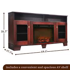 Cherry Electric Fireplace Mantel