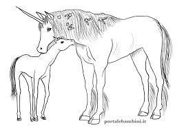 Scegliere il cavallo da disegnare. Disegni Di Unicorni Da Colorare Portalebambini It