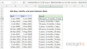 Years Between Dates Excel Formula
