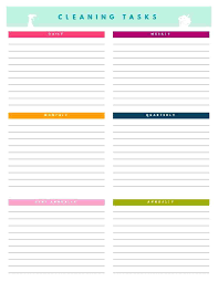 Template Chores Schedule Template
