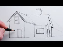 how to draw a house using one point